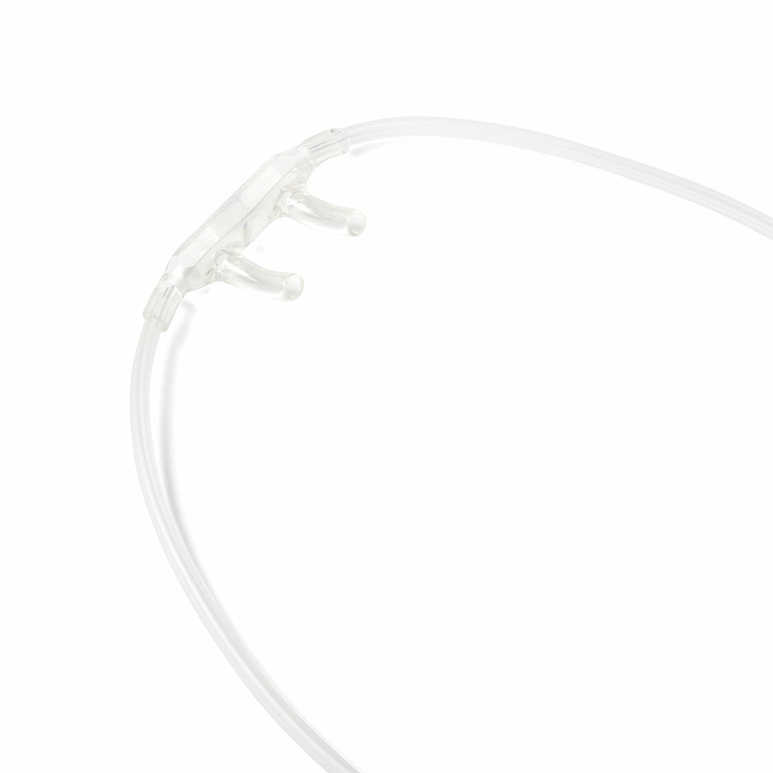 Medline Soft-Touch Nasal Oxygen Cannula, Standard Connector, 4-ft. Tubing Length, Adult Size, Pack of 50