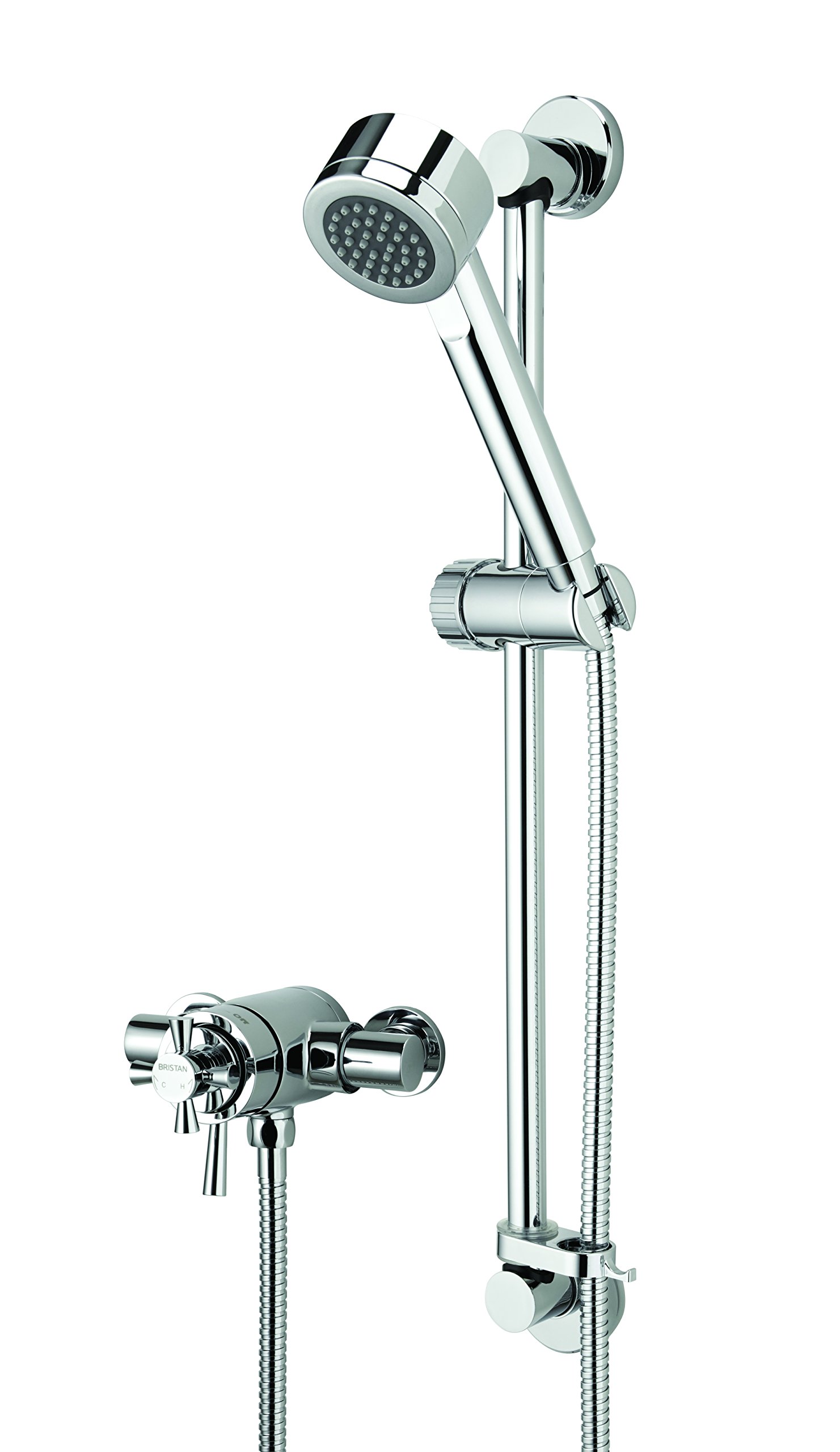 Bristan RO2 SHXAR C Rio Thermostatic Surface Mounted Shower Valve with Adjustable Riser - Chrome
