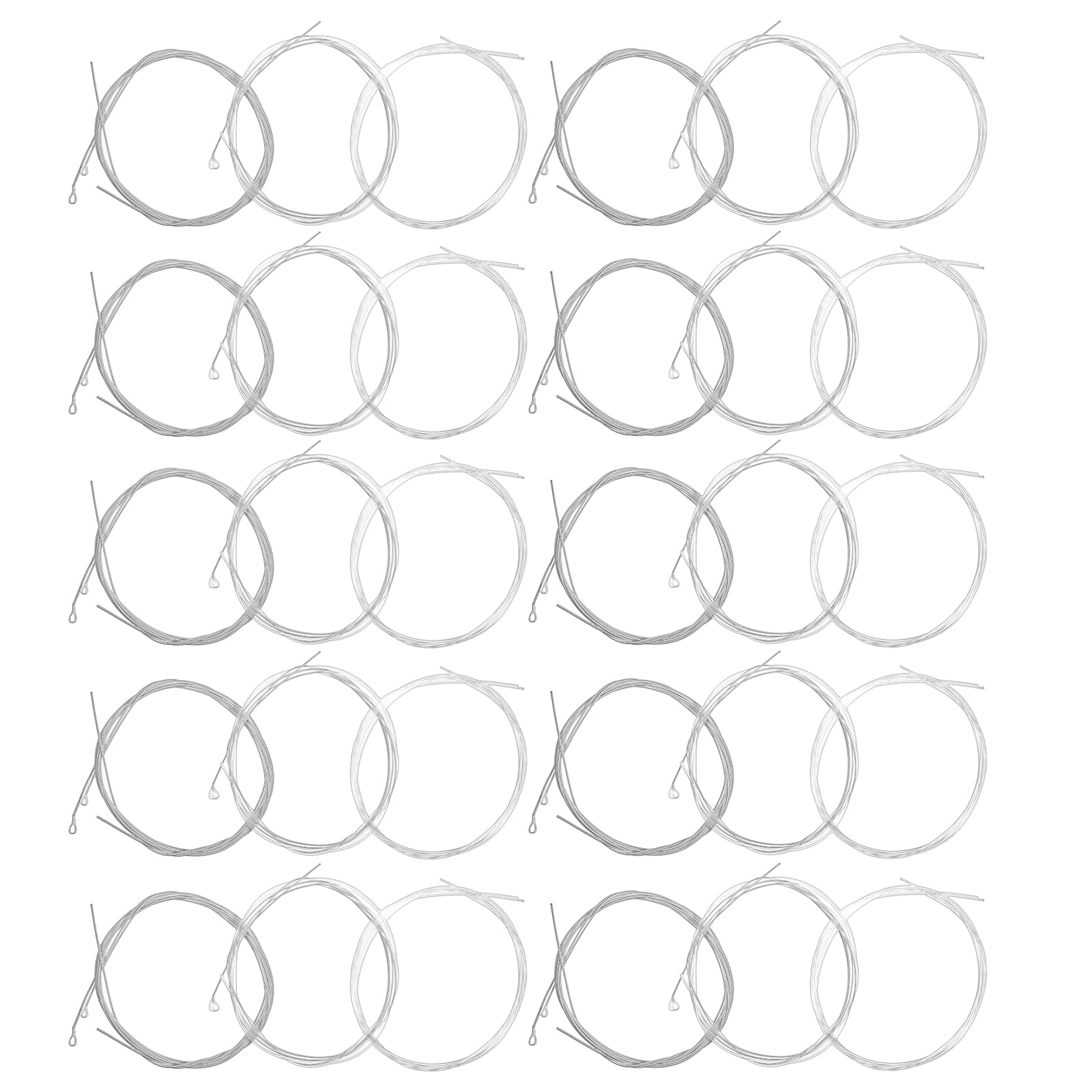 Photo 1 of 5 Sets of 6 String Guitar Strings Replacement Nylon String with Small Ball Ends Classical Nylon Guitar Strings Acoustic for Classical Guitar (3 Clear Nylon and 3 Nylon Core Alloy Winding)