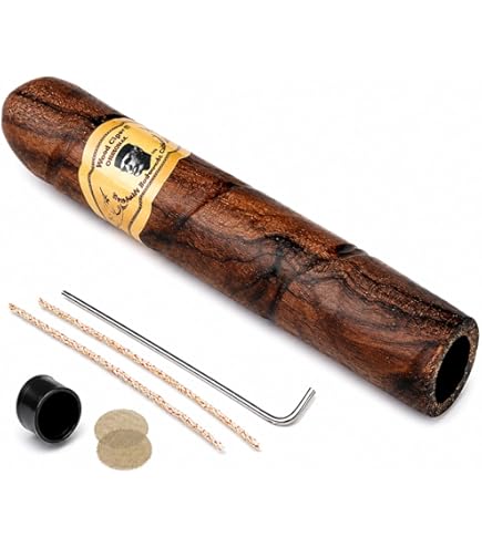 cigars made with pipe tobacco Good Times Black Smooth Classic | Machine Original Wooden Cigar Pipe 
