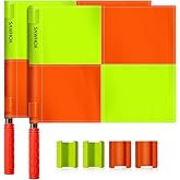 SAWHOX Soccer Referee Flags, 2PCS Referee Kit Detachable Referee Flags