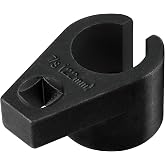 DURATECH O2 Oxygen Sensor Socket 3/8-Inch Drive x 7/8-Inch (22mm) | Cr-Mo Steel Offset Socket, 6-Point Design, Wire Gate