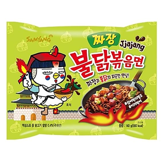 Samyang Buldak Chicken Stir Fried Ramen Korean Ramen Jjajang 5 Pack