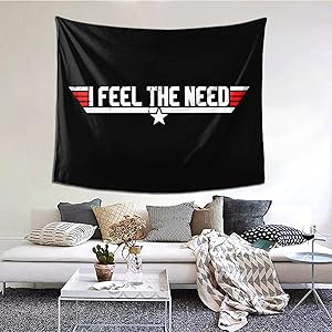 Classic Top Gun I Feel The Need Tapestries With Art Nature Home Stylish Wall Hangings Tapestry Bedroom Party Decor (60 X 51 Inch)