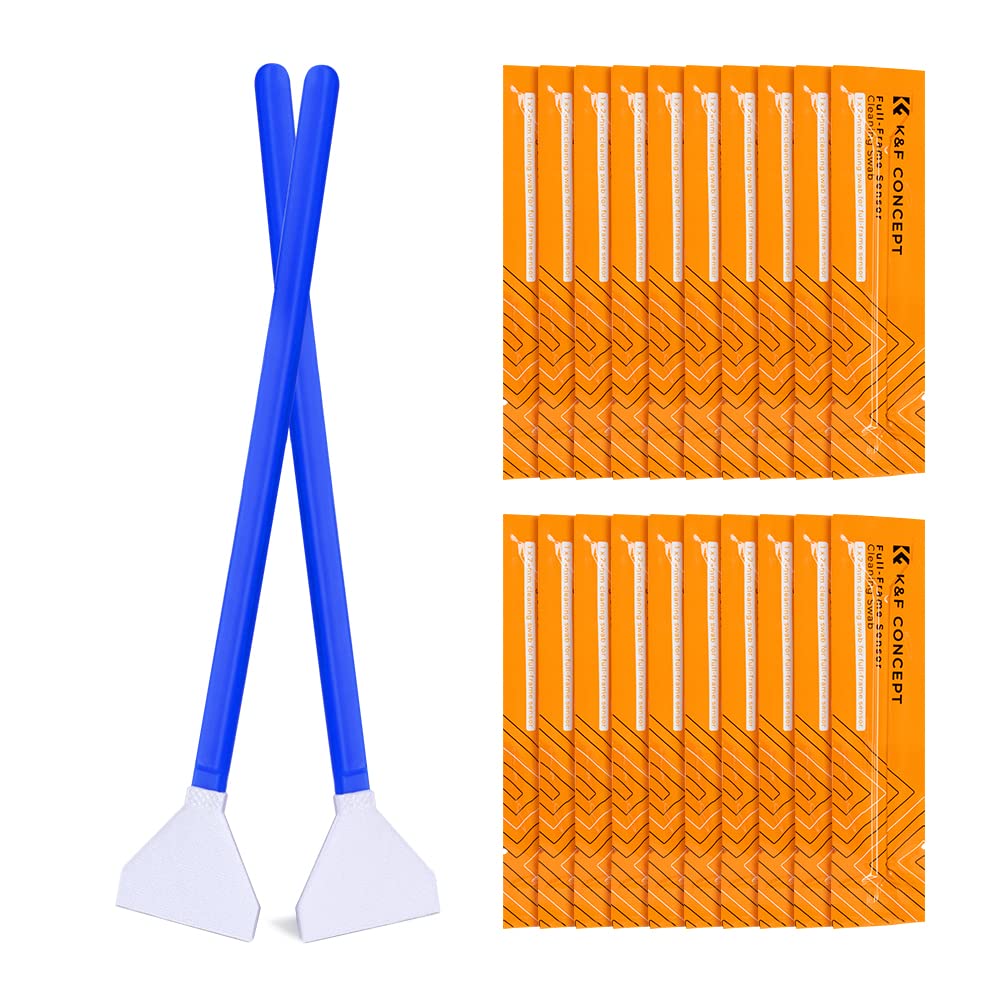 K&F CONCEPT Lens Cleaning Kit Camera Photo Cleaning Set for DSLR Camera Lenses Filter Mobile Phones with Lens Cleaning Brush Bellows Microfibre Cloth (APS_24 mm (20 Pieces) — image 1