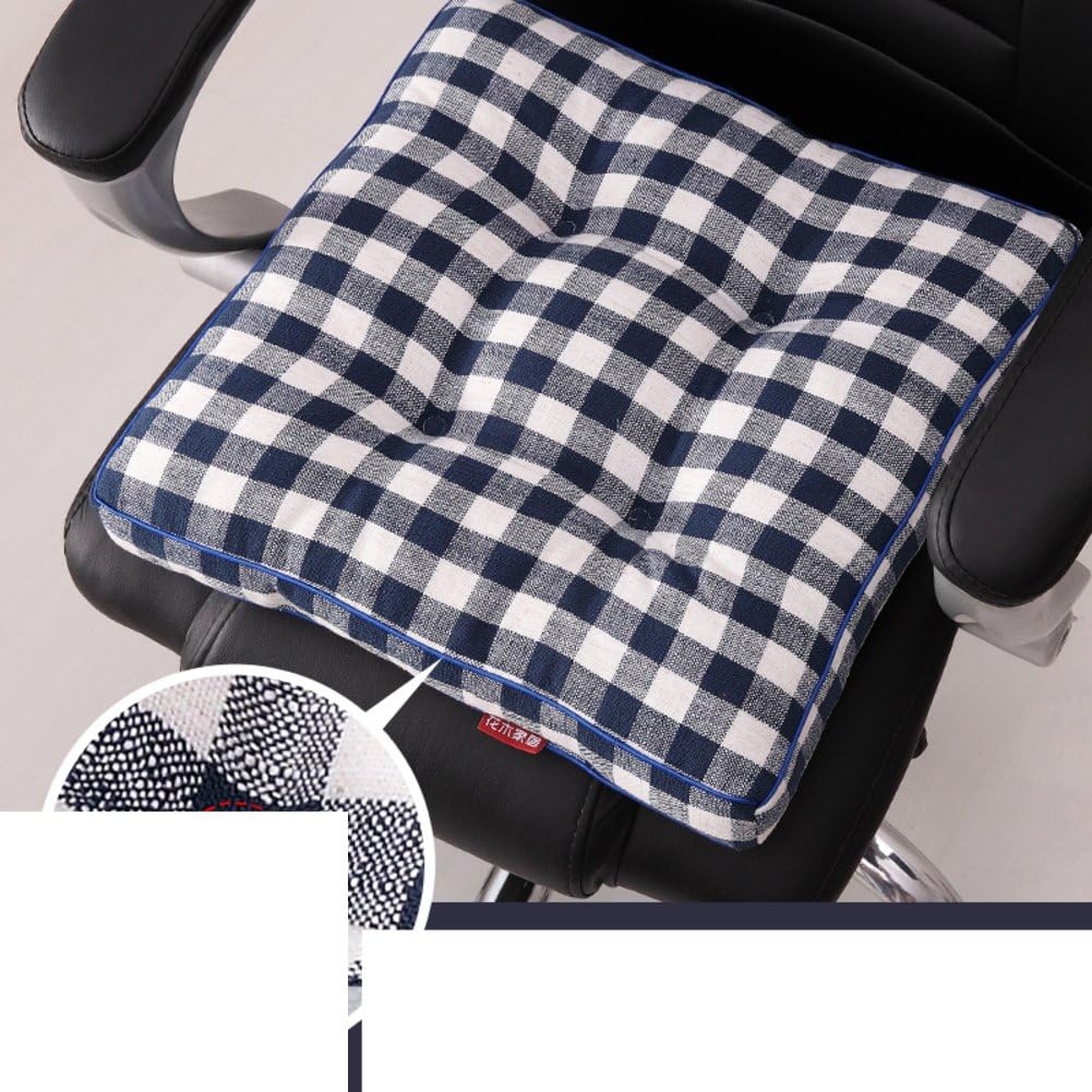 SDJFNFG Japanese cotton and linen cushion/simple dining chair cushion/keep warm,living room,office tatami floor mats-E 45x45cm(18x18inch)
