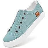 Women's Slip on Shoes Non Slip Fashion Canvas Sneakers Low Top Casual Shoes