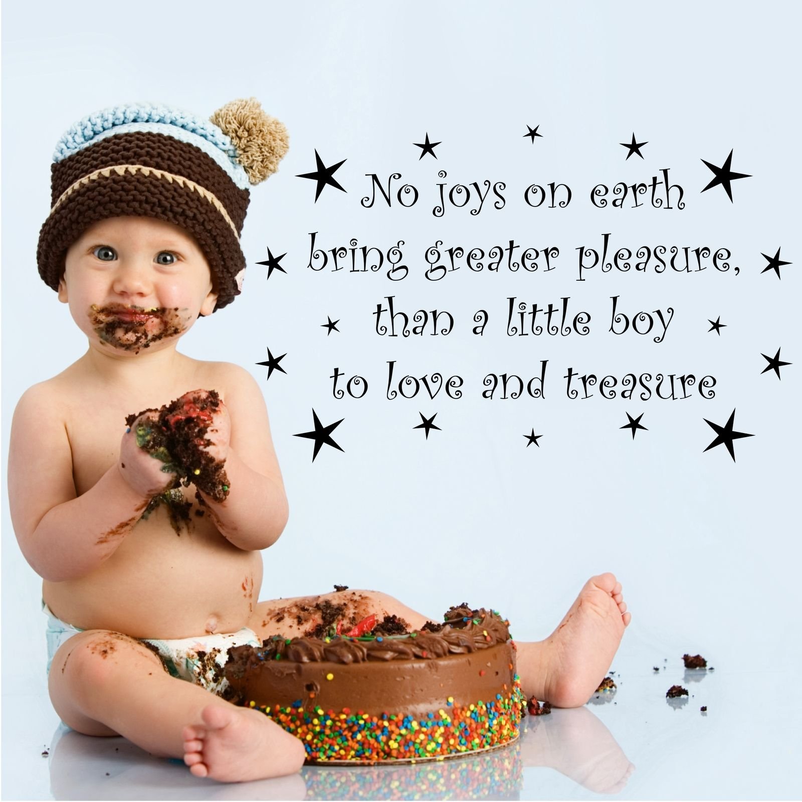 Love and Treasure Boy Nursery Wall Quote Stickers Decal Mural Transfer Stencil WSD441