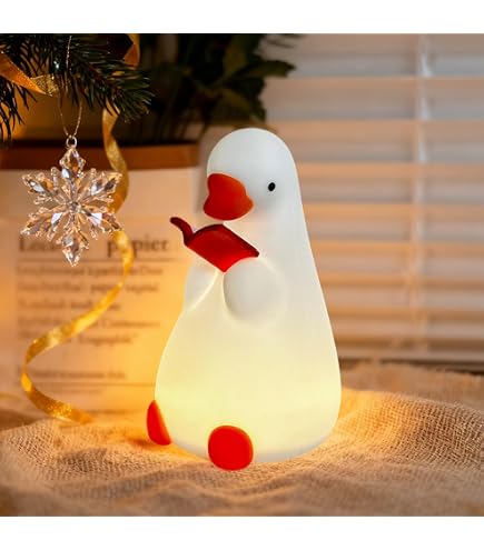 AVEKI Goose Reading Light, Soft Squishy Silicone Duck Night Light