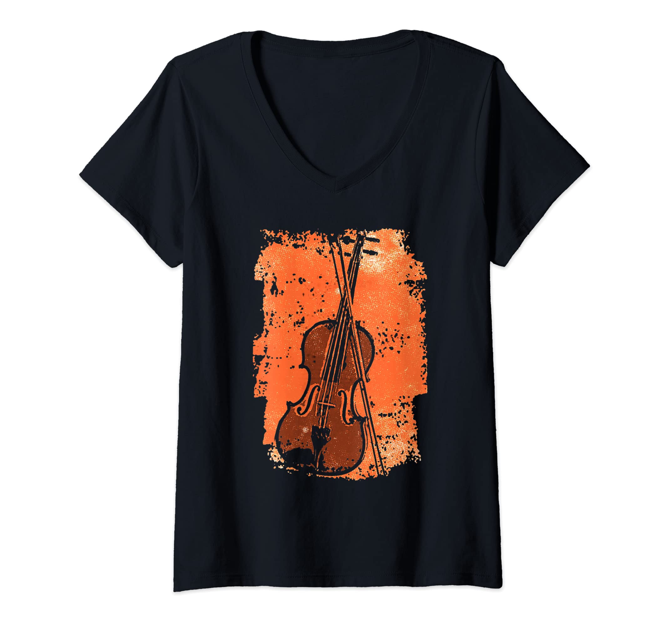 Womens Violinist Violin Player V-Neck T-Shirt