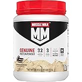 Muscle Milk Genuine Protein Powder, Cookies 'N Crème, 1.93 Pounds, 13 Servings, 32g Protein, 3g Sugar, Calcium, Vitamins A, C & D, NSF Certified for Sport, Energizing Snack, Packaging May Vary