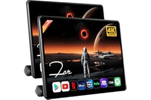 AINAVITO 13.5" Android Car TV Headrest Monitor for Back Seat with 4G RAM+64G ROM, Wireless Mirroring,4K Video Decoding,HDMI & Bluetooth, Universal for Cars & Home Rear Seat Entertainment(4G+64G with 2*Pcs)