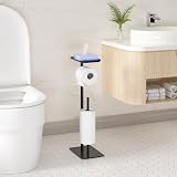 Songsoso Free-Standing Toilet Roll Holder with Top Shelf Holds 4 Rolls view 7