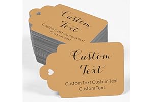 100 PCS Personalized Paper Hang Tags Made Any Text Custom Tags Wedding Favor Gifts