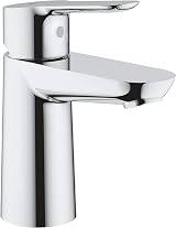 GROHE BauEdge Single Lever Basin Mixer Tap Chrome 28mm Ceramic Cartridge Water view 1