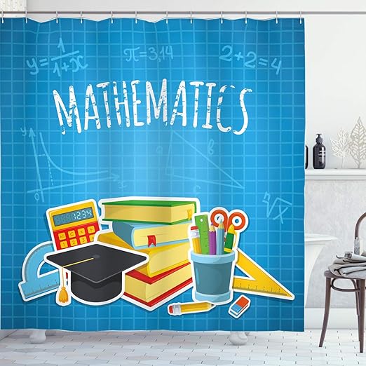 Amazon Com Ambesonne Mathematics Classroom Shower Curtain