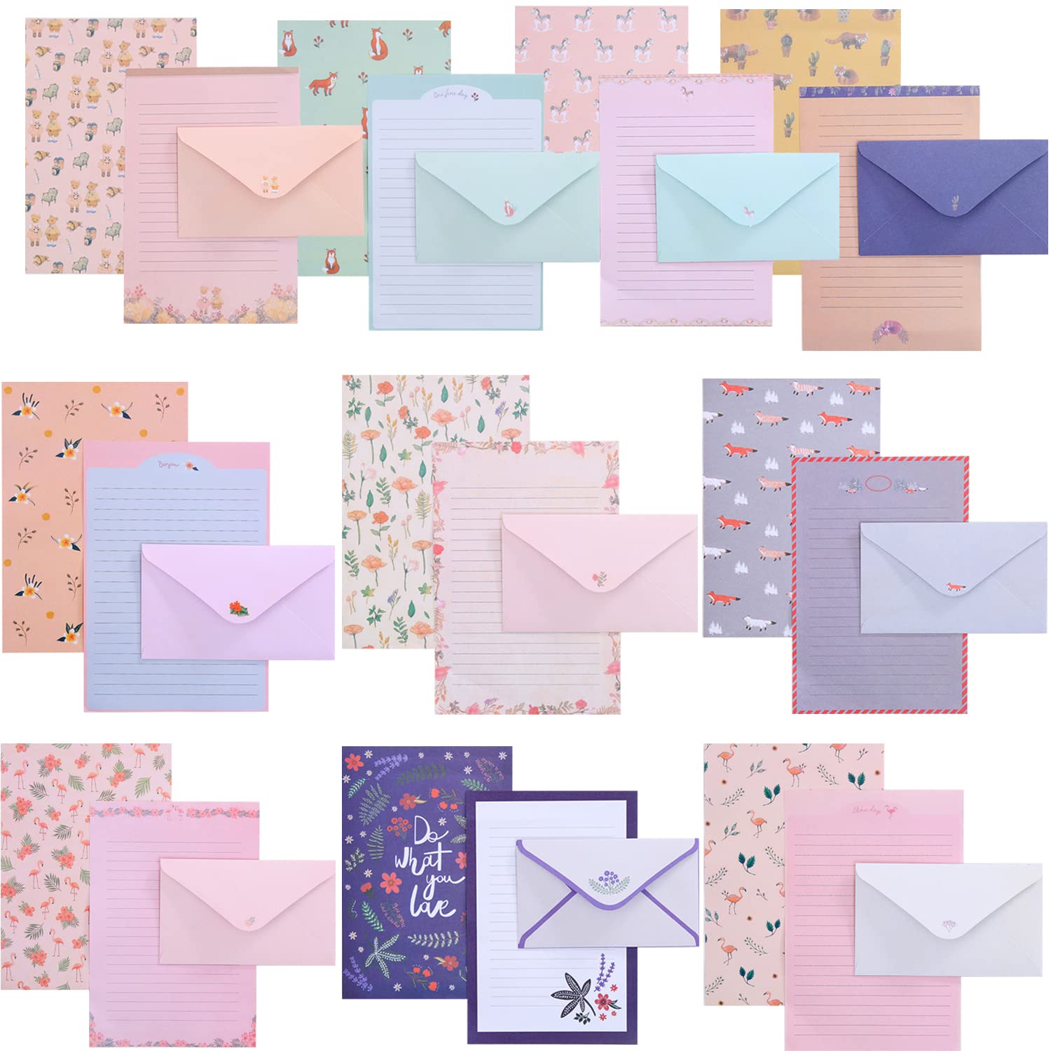 Beautiful Floral Envelope - A5 Pattern Paper, 60 Sheets + 30 Envelopes for Love Letters and Poetry