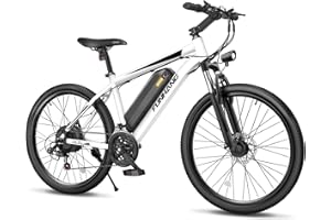 Funhang Electric Bike for Adults, Peak 1000W Ebike, 50Miles 21.7MPH Adult Electric Bicycles, 26" Electric Mountain Bike 48V 374.4WH Battery, Commuter E Bike with Adjustable Stem, Fenders, 21 Speed