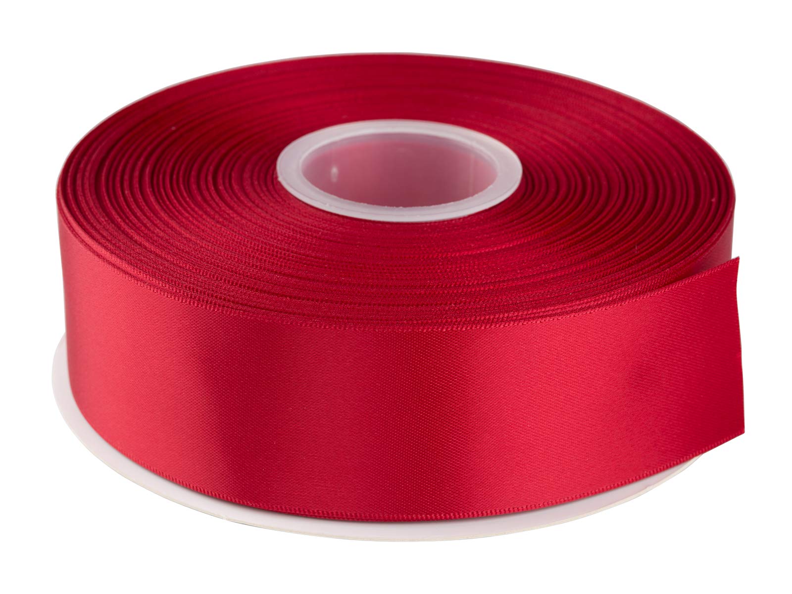 AVANAVA 38mm Wide Double Face Satin Ribbon - 45 Meters (260-Scarlet Red)
