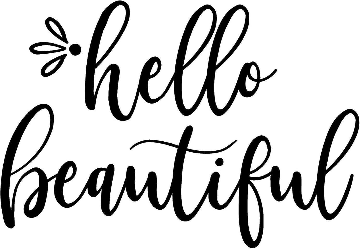 Wall Stickers & Murals Home Hello Beautiful Cursive Vinyl Lettering Wall Decal Laptop Sticker 4