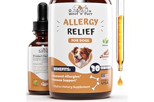 WOOF 'N' PURR Natural Dog Allergy Relief - Helps to Naturally Support Allergy & Itch Relief for Dogs - Allergy Relief for Dogs Itching - Itch Relief for Dogs - Dog Itch Relief - Dog Allergy Support - 1 fl oz