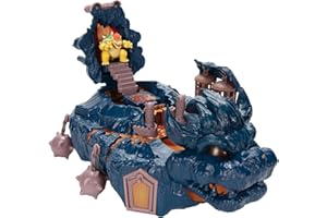 JAKKS PACIFIC The Super Mario Bowser Island Castle Playset with 2.5” Bowser Action Figure & Interactive Pieces