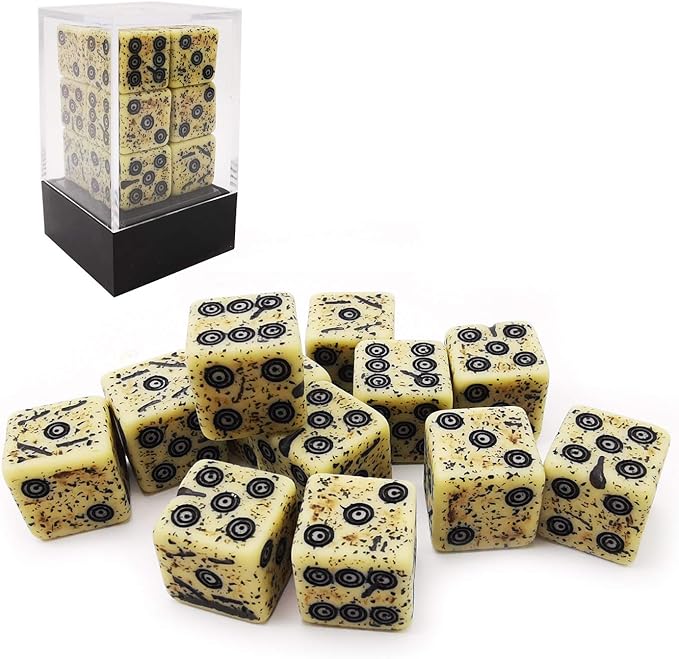 Bescon Old Looking Ancient Bone Dice D6 16mm 12pcs Set