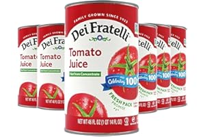 Dei Fratelli Tomato Juice, Vine Ripened Not from Concentrate, 46oz (6 pack)