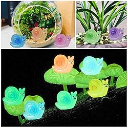 TindoBewan 50 PCS Glow in The Dark Mini Resin Snail