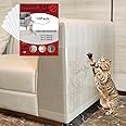 Rwoyurr 10 Pack Anti Cat Scratch Furniture Protector, Extra Large Couch Sofa Protectors from Cat Claws, Single Sided Adhesive Pet Scratch Furniture Guard Shield Deterrent Clear Cat Training Tape