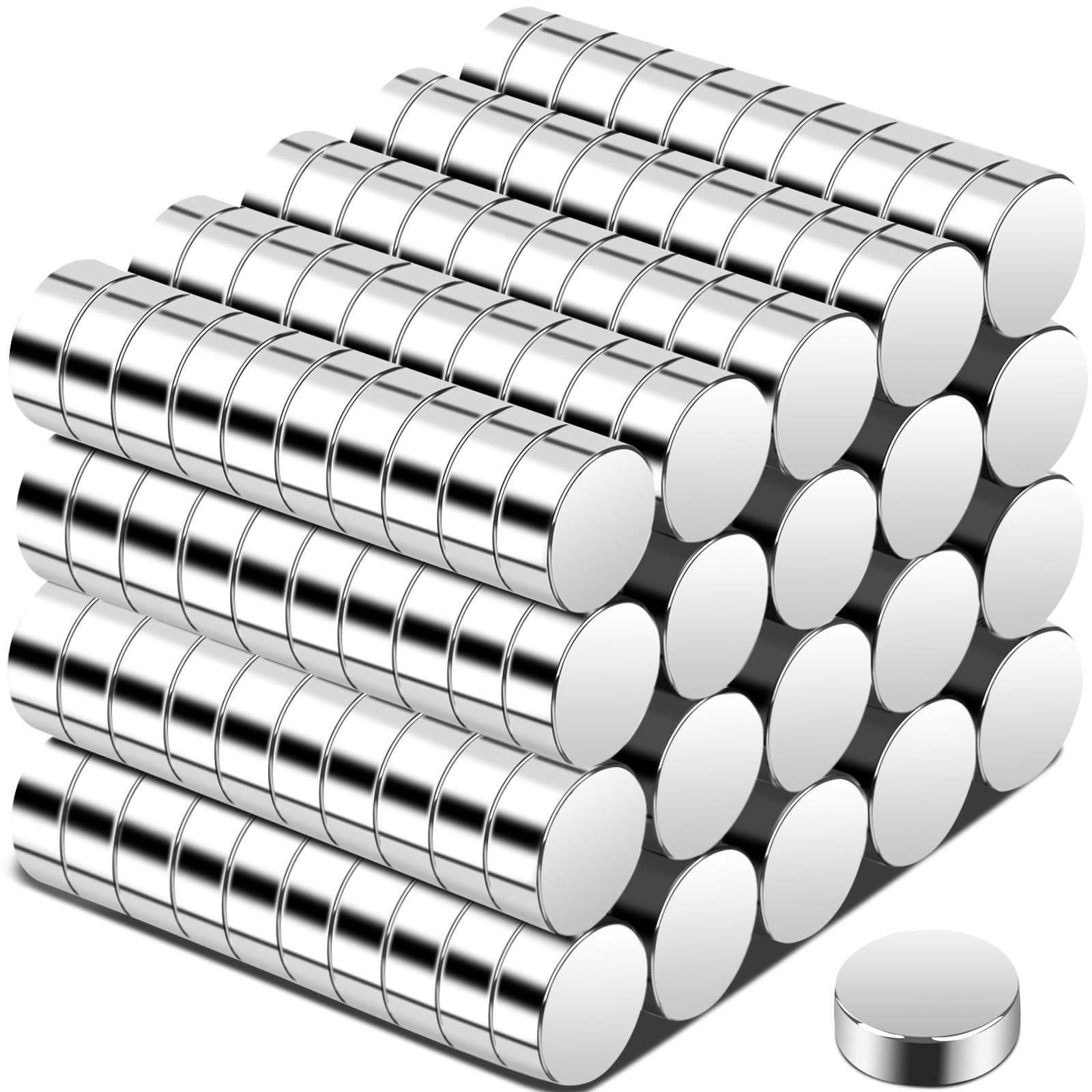 MIN CI 200 Pack Magnets Strong 5x2mm Fridge Magnet, Neodymium Tiny Magnets, Small Magnet For Crafts, Mini Round Magnete For Photos, Notice Board Magnete