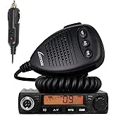 Mini radio CB LT-198 diseño compacto con conector de altavoz externo, función VOX fácil de leer pantalla LCD compatible con v