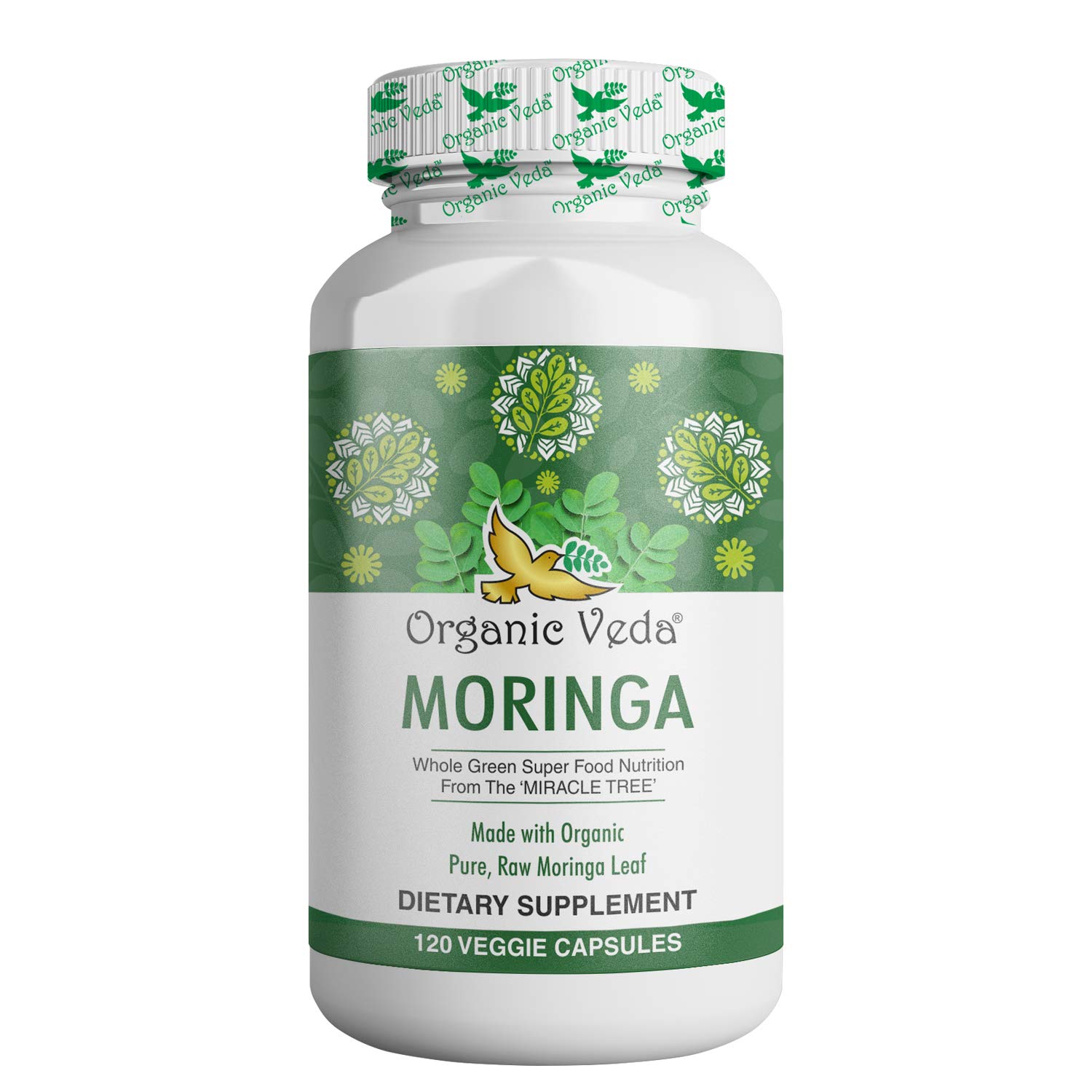 Organic Veda Moringa Capsules 100 Pure Moringa Supplement Made from