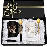 YHRJWN Best Mom and Dad Gifts, Mom and Dad Mugs, Best Parents Ever Coffee Mug, Christmas Gifts for Parents from Daughter Son, 14 Oz