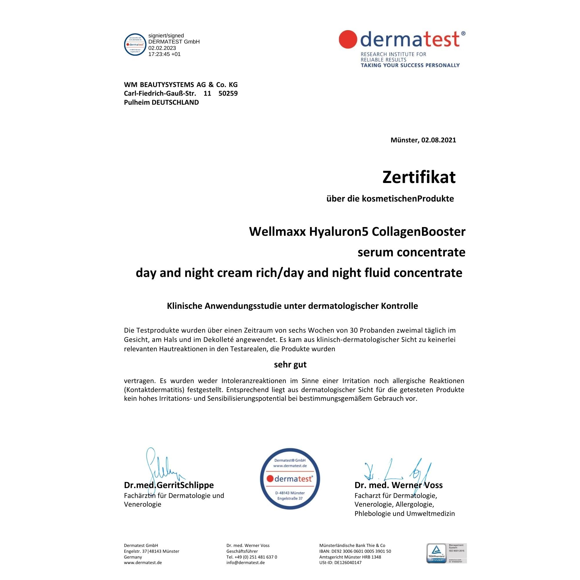 WELLMAXX® hyaluron⁵ CollagenBooster serum concentrate l leichtes 5-fach hyaluron Serum l Feuchtigkeit & Straffheit l Anti Aging l alle Hauttypen l Made in Germany l Dermatest „sehr gut“* l 50 ml 8