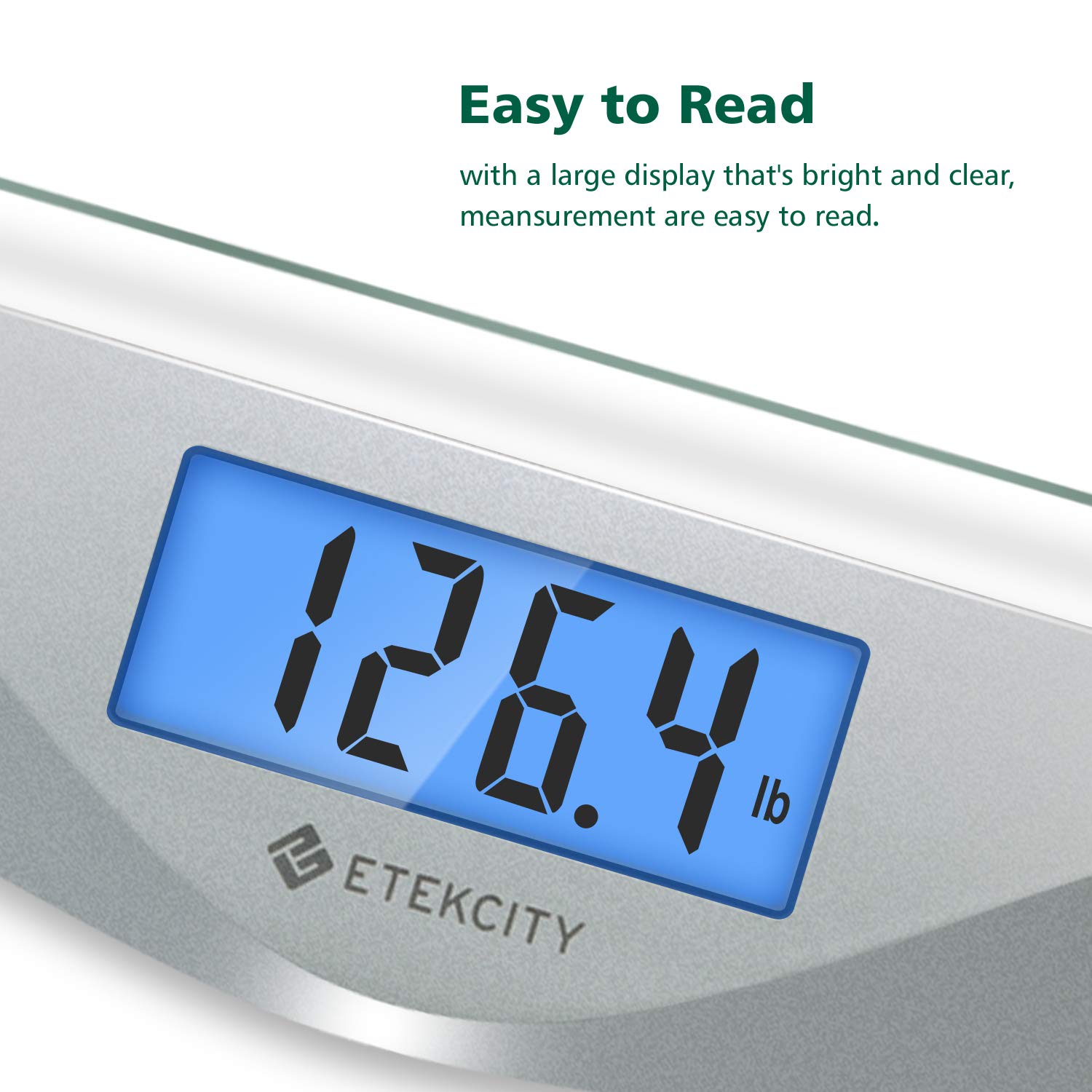 Etekcity Digital Body Weight Bathroom Scale with Body Tape Measure, Tempered glass, 400 Pounds Scales - Image 3