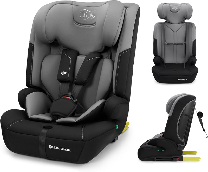 Kinderkraft Safety FIX 3 PRO I-Size 76-150 cm Car Seat Gray ISOFIX Top Tether