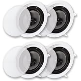 Acoustic Audio CS-IC83 in Ceiling 8" Speaker 2 Pair Pack 3 Way Home Theater 1400 Watt