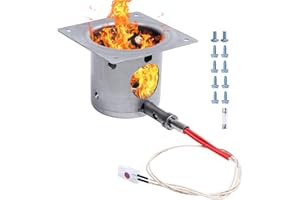 BlueStars Upgraded Fire Burn Pot and Hot Rod Ignitor Kit Replacement Parts for Traeger Pit Boss Wood Pellet Grill Smoker, Heavy Duty Steel with Screws & Fuse, Grill Replacement Parts