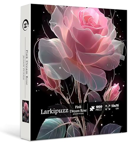 Amazon.com: Pink Rose Puzzles for Adults 1000 Pieces, Larkipuzz
