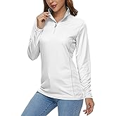 MAGCOMSEN Women's Shirts Long Sleeve 1/4 Zip UPF50+ UV Sun Protection Quick Dry Workout Hiking Athletic Shirts Rash Guard