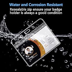 KTRIO 10 Pack Clear ID Card Holders, 3.3 X 3.9