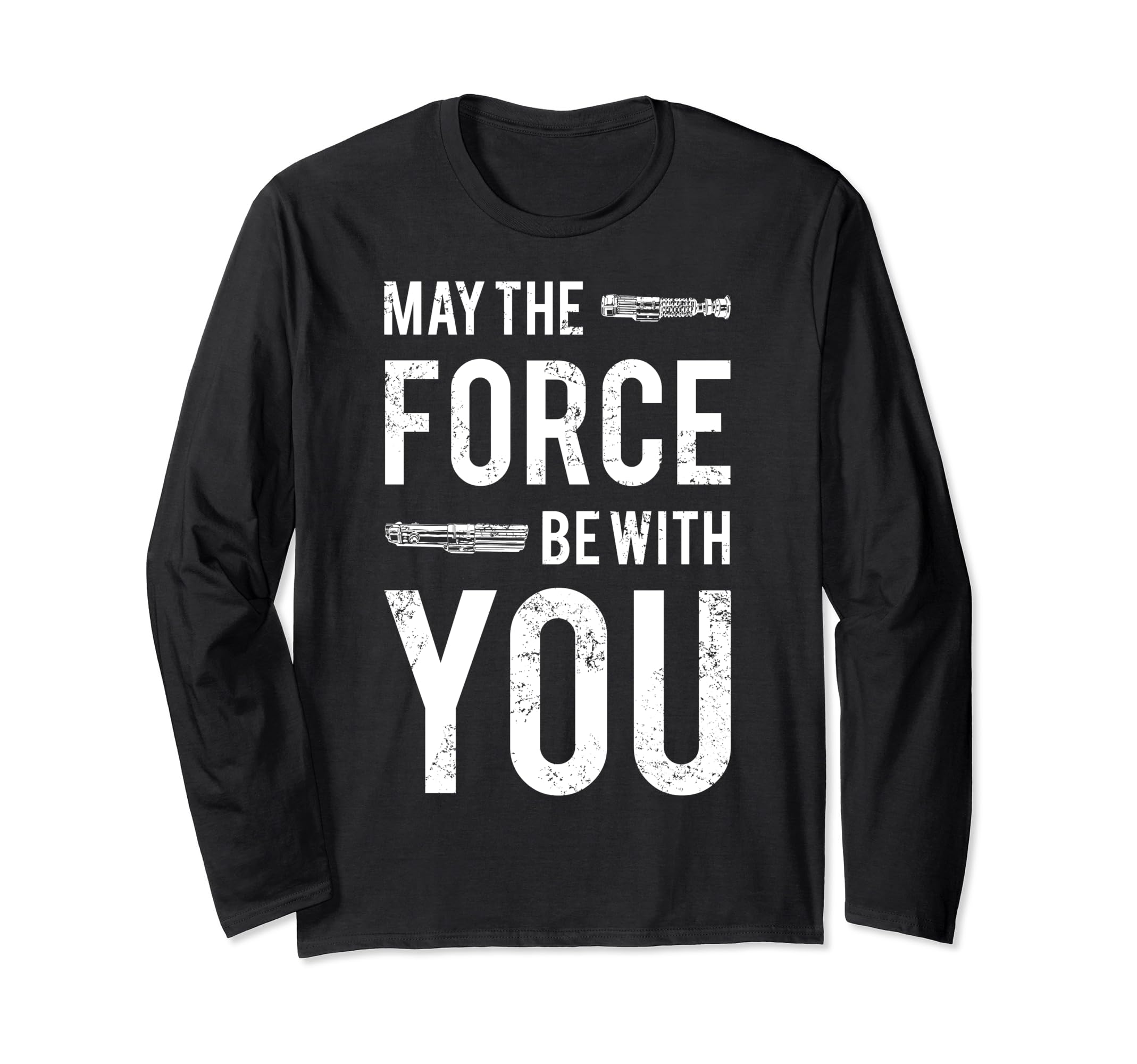Star Wars Classic May The Force Be With You Lightsaber Logo Long Sleeve T-Shirt