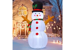 GOOSH 5 FT Christmas Snowman Inflatable Decoration Blow Up Snowman Outdoor Christmas Yard Decoration with Branch Hand Blow Up Holiday Indoor Outdoor Party Garden Yard Decoration
