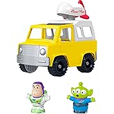 Fisher-Price Little People Toddler Toy Disney & Pixar Toy Story Pizza Planet Truck with Buzz Lightyear & Alien Figures for Kids Ages 18+ Months