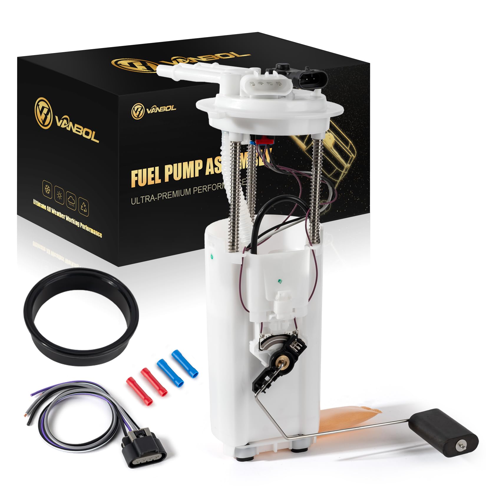 Photo 1 of VANBOL Electric Fuel Pump Module Assembly Compatible with 1998-2005 Chevy Blazer GMC Jimmy Oldsmobile Bravada V6 4.3L Replace E3992M P74834M VANBOL0056 with Sending Unit Pressure Sensor