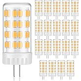 Gardencoin G4 LED Bulb 4W 480LM 2700K Warm White, 12V AC/DC, 360° Beam Angle, T3 Halogen Replacement, High-Efficiency Ceramic Base for Landscape, Cabinet, Ceiling Lights, 20 Pack