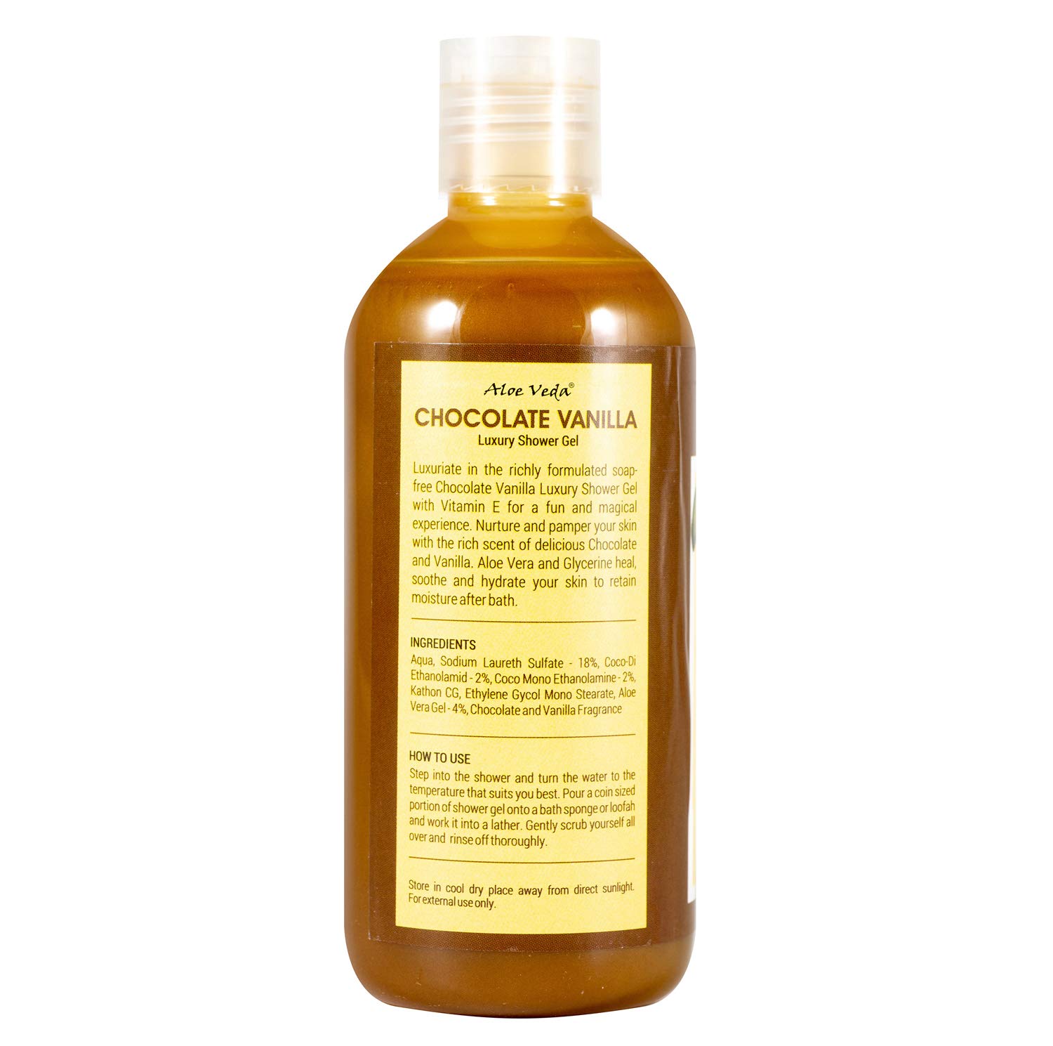 Amazon Com Aloe Veda Luxury Shower Gel Chocolate Vanilla 300ml