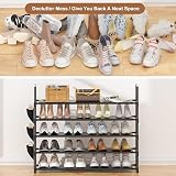 OYREL 5 Tier Shoe Rack 20-25 Pairs Large Organizer Black view 4