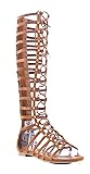 Bamboo Candice 57M Flat Caged Gladiator Sandals